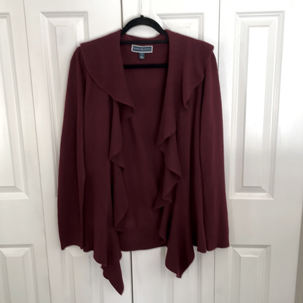 Women’s ruffled-front sweater